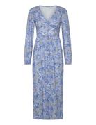 Bubbleroom Structure Button Midi Dress Blå