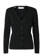 Selected Slfcarly Ls Knit Cardigan Svart
