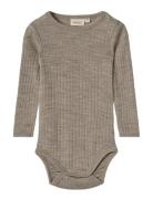 Wheat Wool Silk Body L/S Lucca Khaki Green