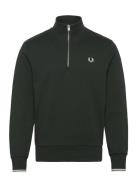 Fred Perry Half Zip Sweatshirt Grön