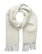 Polo Ralph Lauren Fringe-Trim Wool Scarf Kräm