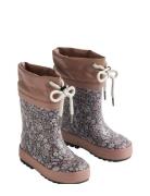 Wheat Rubber Boot Thermo Print Brun