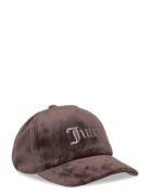 Juicy Couture Veronica Velour & Diamante Baseball Cap Brun