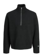 Jack & J S Jornorrebro Knit Half Zip Jnr Svart