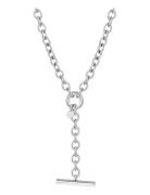Bud To Rose Alexa T-Bar Long Necklace Silver Silver