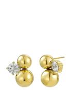 Bud To Rose Brea Crystal Earring Gold Guld