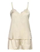 Rosemunde Rhjasmine Silk Blend Woven Nightset Kräm