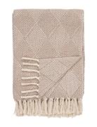 House Nordic Yva - Plaid, Taupe, 130X180 Cm Beige
