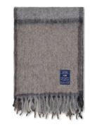 Lexington Home Checked Mohair Mix Wool Throw Brun