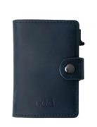 Edd. Rfid Leather/Alu Card Holder Marinblå