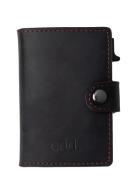Edd. Rfid Leather/Alu Card Holder Svart
