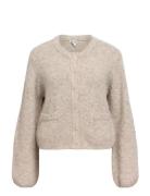 Object Objsaggia Re L/S Knit Cardigan Noos Beige