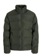 Jack & J S Jjesoho Puffer Collar Sn Khaki Green
