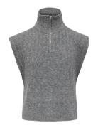 Kids Only Kogjeanett Life Sl Rib Roll Vest Cp Knt Grå