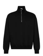 Weekday Loose Half Zip Sweatshirt Svart