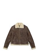 Lee Jeans Aviator Jacket Brun