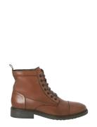 Jack & J S Jfwwentworth Leather Boot Ln Brun