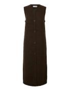 Selected Slflelou Sl Knit Cardigan Dress Brun