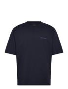 Daily Paper Candle Label Boxy Ss T-Shirt Marinblå