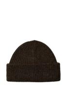 Selected Slflulu Wool Blend Knit Beanie Noos Brun