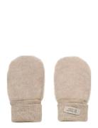 Huttelihut Mittens Wool Fleece 2-Layer Beige