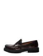 Selected Slhhugo Leather Plain Penny Loafer Noos Brun
