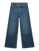 Mango Catherin Culotte High-Rise Jeans Blå
