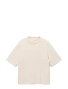 Mango Over D Cotton T-Shirt Kräm