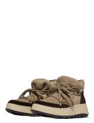 FitFlop F-Mode W/Resistant Biofleece Mesh Flatform Booties Beige