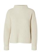 Selected Slfselma Ls Knit Pullover Noos Kräm