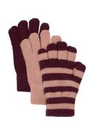 Minymo Magic Gloves Knit 3-Pack Rosa