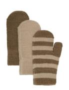 Minymo Magic Mittens Knit 3-Pack Multi/patterned