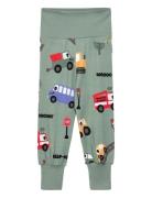 Geggamoja Bamboo Baby Pants Green Tractor Grön