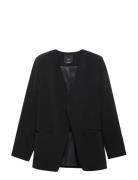 Mango Double-Breasted Suit Blazer Svart