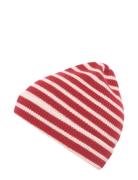 Mp Denmark Bergen Striped Beanie Röd