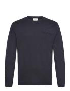 GANT Reg Tonal Shield Ls T-Shirt Marinblå