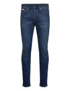 Calvin Klein Jeans Slim Taper Oil Slick Jean Blå