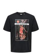 ONLY & SONS Onsmichael Jordan Rlx Ss Lic Tee Svart