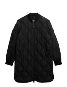 Superdry Long Quilted Liner Jacket Svart