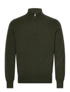 Hackett London Lambswool Hzip Khaki Green