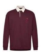 Tommy Hilfiger Peached Crest Solid Rugby Burgundy