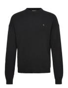 Calvin Klein Jeans Ls Vertical Texture Cttn Crewnk Svart