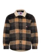 Tommy Jeans Tjm Check Teddy Overshirt Ext Svart