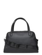 SANDQVIST Leather Bowling Bag Svart