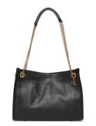 Lauren Ralph Lauren Pebbled Leather Medium Bradley Tote Bag Svart