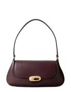 Calvin Klein Hardware Flap Shoulder Bag Burgundy