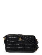 Lauren Ralph Lauren Glossy Embsd Croc-Wtly Wlt Str-Woc- Svart