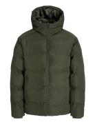 Jack & J S Jjesoho Puffer Hood Sn Khaki Green