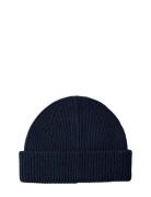 Selected Slhmason Merino Sailor Wool Beanie Marinblå