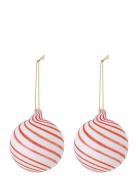 Bloomingville Zwirl Ornament Röd